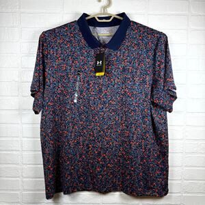 Under Armour Matchplay Polo Mens 4XL Multi Floral Golf Shirt Activewear NWT